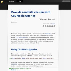 Provide a mobile version with CSS Media Queries