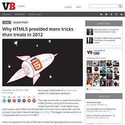 Why HTML5 provided more tricks than treats in 2012
