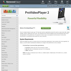 ProVideoPlayer 2 (PVP 2) Feature Details