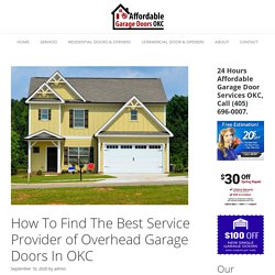 Recommended Best Service Provider of Garage Doors In OKC