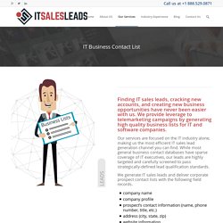 Business List for IT Providers - IT Leads - ITSalesLeads
