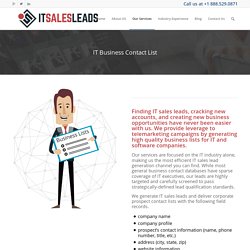 Business List for IT Providers - IT Leads - ITSalesLeads