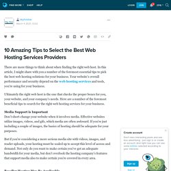 10 Amazing Tips to Select the Best Web Hosting Services Providers: skyhostae — LiveJournal