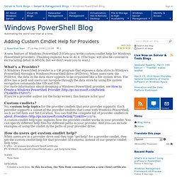 Adding Custom Cmdlet Help for Providers - Windows PowerShell Blog