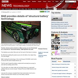 BAE provides details of 'structural battery' technology