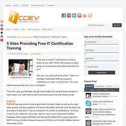 5 Sites Providing Free IT Certification Training