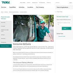 Toll Consumer Delivery - Index - A new offer in consumer delivery