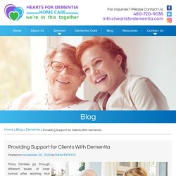 Providing Support for Clients With Dementia