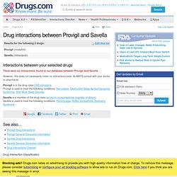 Provigil and Savella Drug Interactions - Drugs