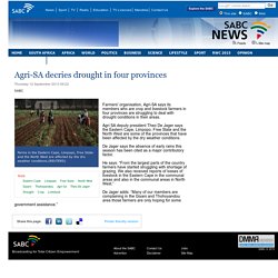Agri-SA decries drought in four provinces:Thursday 12 September 2013