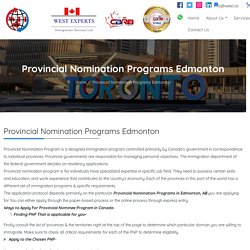 Provincial Nomination Programs in Edmonton, AB