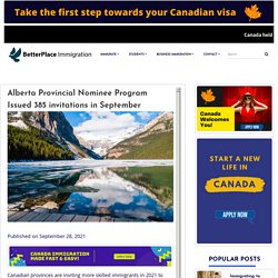 Alberta Provincial Nominee Program Issued 385 invitations in September