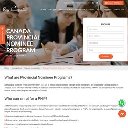 Canada Provincial Nominee Program (PNP)
