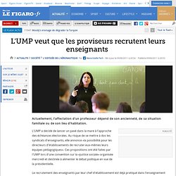 France : L'UMP veut que les proviseurs recrutent leurs enseignants 