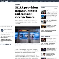 NDAA provision targets Chinese rail cars and electric buses