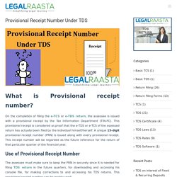 What is the provisional receipt number under TDS?