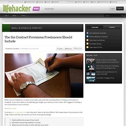 The Six Contract Provisions Freelancers Should Include