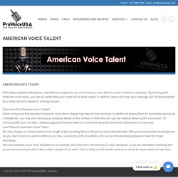 American voice talent
