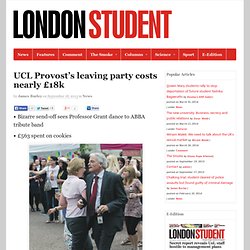 UCL Provost’s leaving party costs nearly £18k