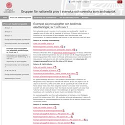 Exempel på provuppgifter och bedömda elevlösningar, sv 1 och sva 1 - Uppsala universitet