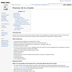 Proxmox VE 4.x Cluster