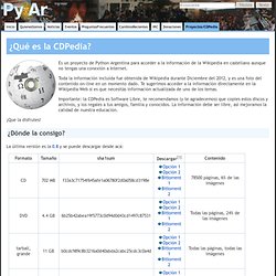 Proyecto CDPedia - Wikipedia OffLine - Python Argentina