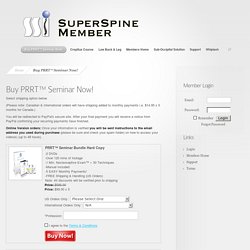 Buy PRRT™ Seminar Now!