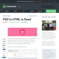 PSD to HTML is Dead