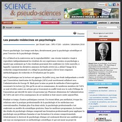 Les pseudo-médecines en psychologie