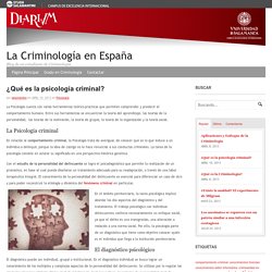 ¿Qué es la psicología criminal?
