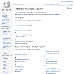 Categoría:Psicología cognitiva