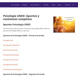 PDF Psicología UNED: Apuntes y resúmenes completos