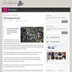 Psicología Social - La guía de Psicología