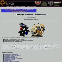 Psilocybin Mushroom Vaults : The Magic Mushroom Growers Guide