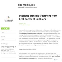 Psoriatic arthritis treatment Ludhiana – The Mediclinic
