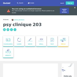 psy clinique 203 Flashcards