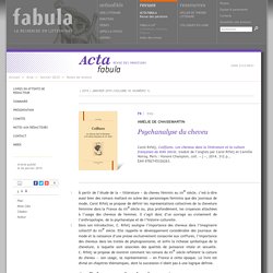 Psychanalyse du cheveu (Acta Fabula)