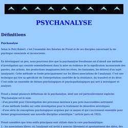 Psychanalyse et Psychanalyste