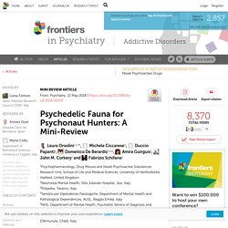 Psychedelic Fauna for Psychonaut Hunters: A Mini-Review