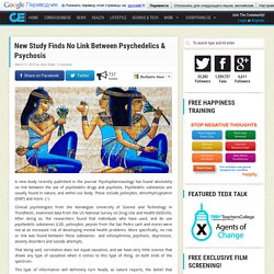 New Study Finds No Link Between Psychedelics & Psychosis