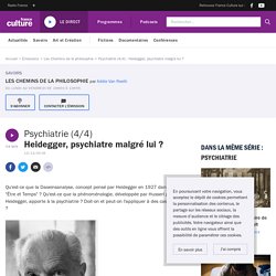 Psychiatrie (4/4) : Heidegger, psychiatre malgré lui ?