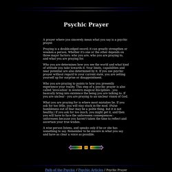 Psychic Prayer