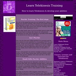 Psychic Training - the first steps
