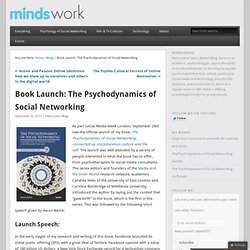 Book Launch: The Psychodynamics of Social Networking