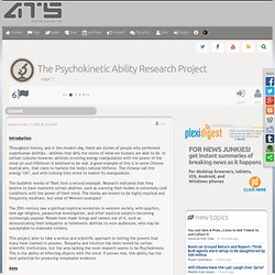 The Psychokinetic Ability Research Project