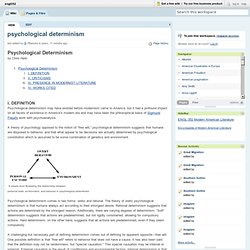 engl352 / psychological determinism