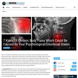 7 Kinds Of Chronic Body Pains Which Could Be Caused By Your Psychological/Emotional States
