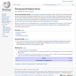 Group psychological abuse