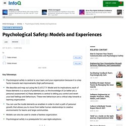 DH-Psychological Safety: Models and Experiences