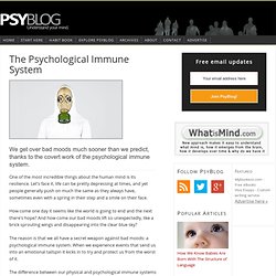 The Psychological Immune System